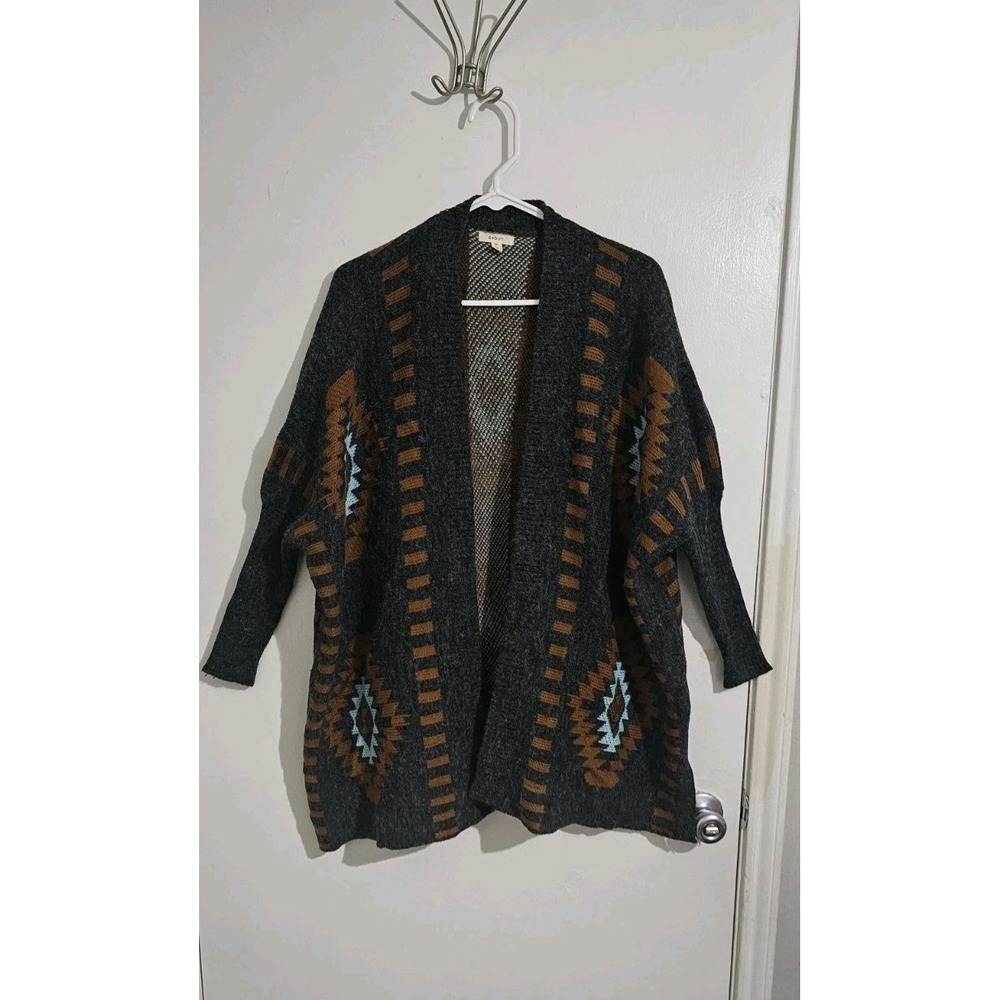Debut Cardigan Multicolor Oversized Boho Southwestern Aztec Size S/M Sweater